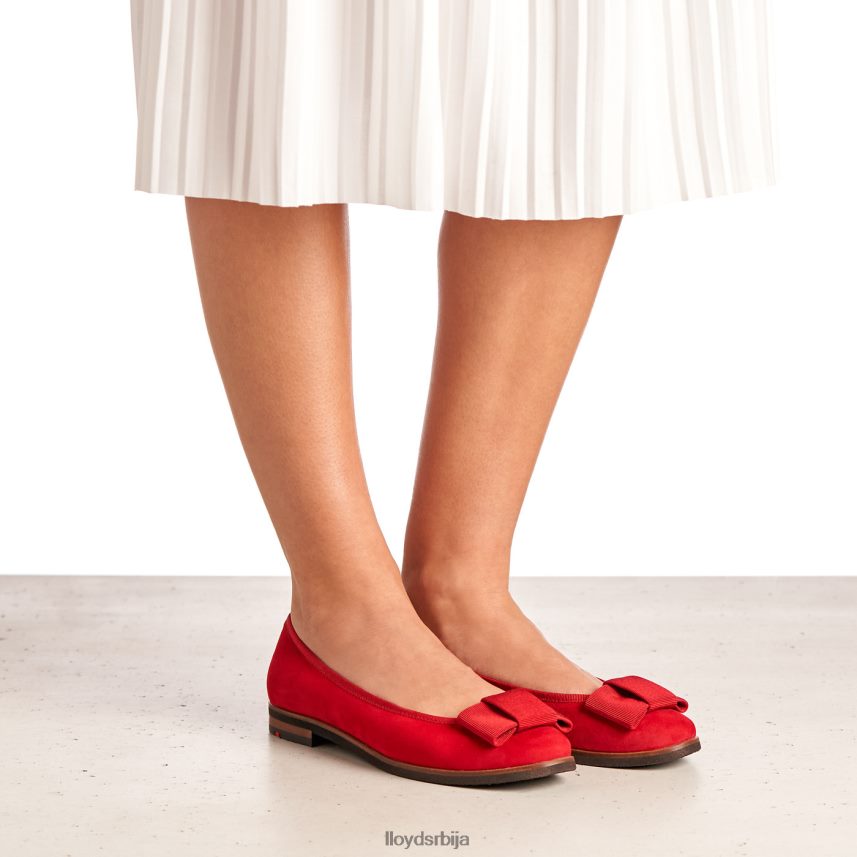 кожна балерина Жене D0806T1175 ципеле црвена LLOYD