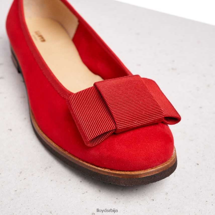 кожна балерина Жене D0806T1175 ципеле црвена LLOYD