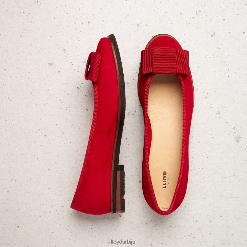 кожна балерина Жене D0806T1175 ципеле црвена LLOYD