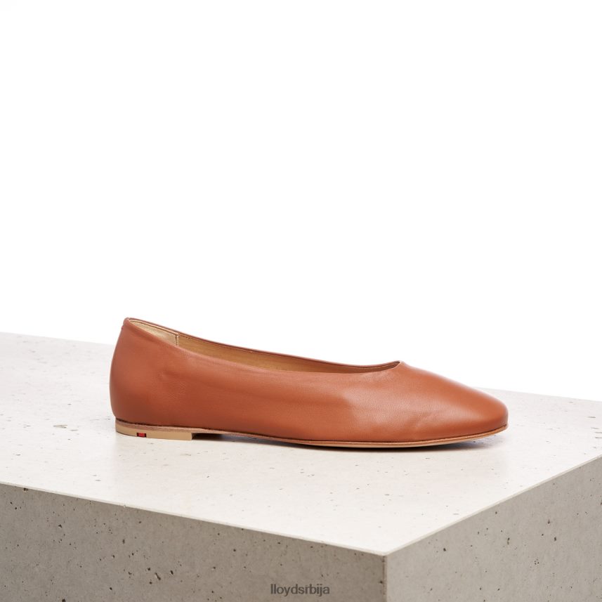 кожна балерина Жене D0806T1256 ципеле браон LLOYD