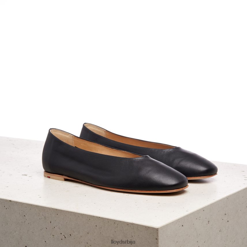 балерина од глатке коже Жене D0806T1257 ципеле црн LLOYD