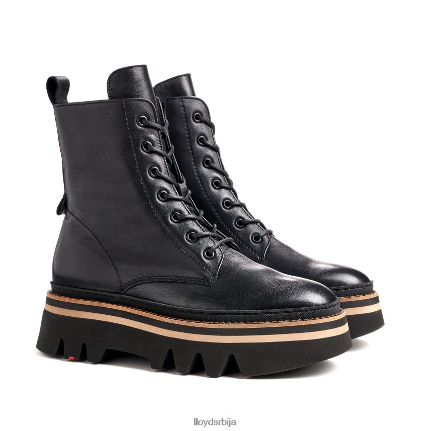 глежњача од глатке коже са светлим ђоном Жене D0806T915 ципеле црн LLOYD