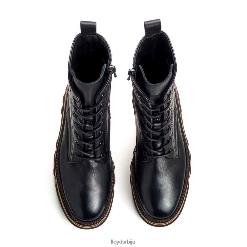 глежњача од глатке коже са светлим ђоном Жене D0806T915 ципеле црн LLOYD