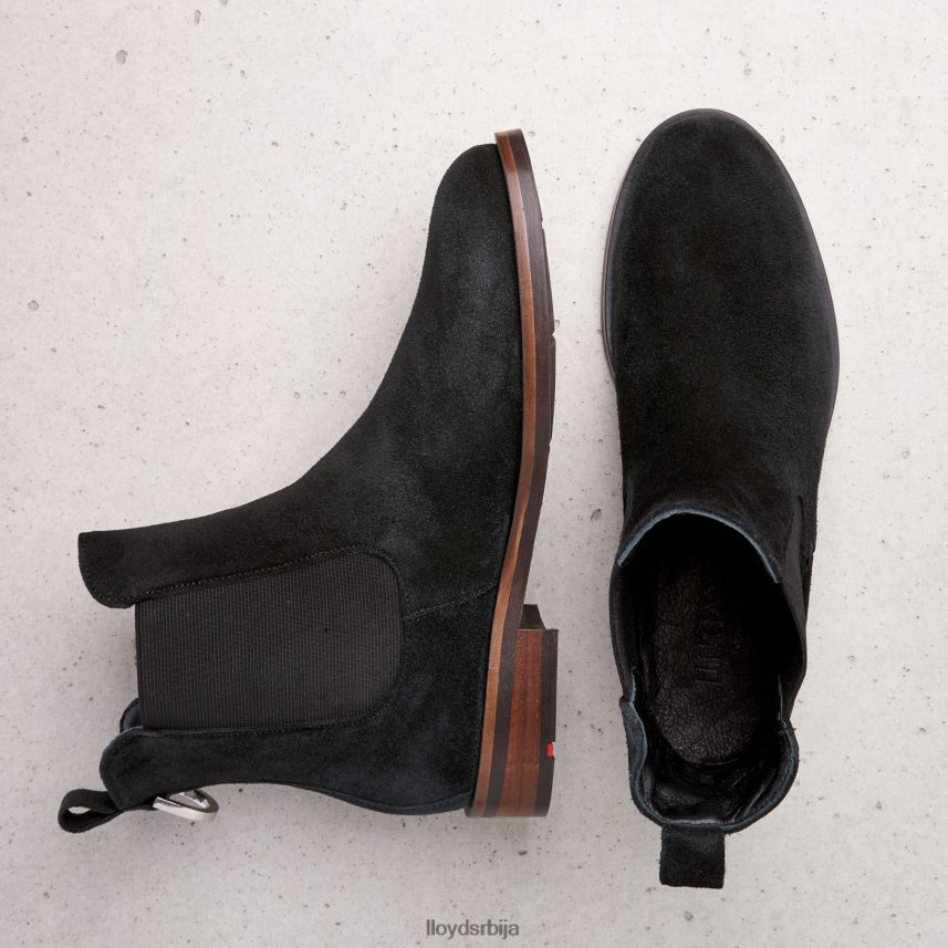 глежњаче од грубе коже Жене D0806T975 ципеле црн LLOYD