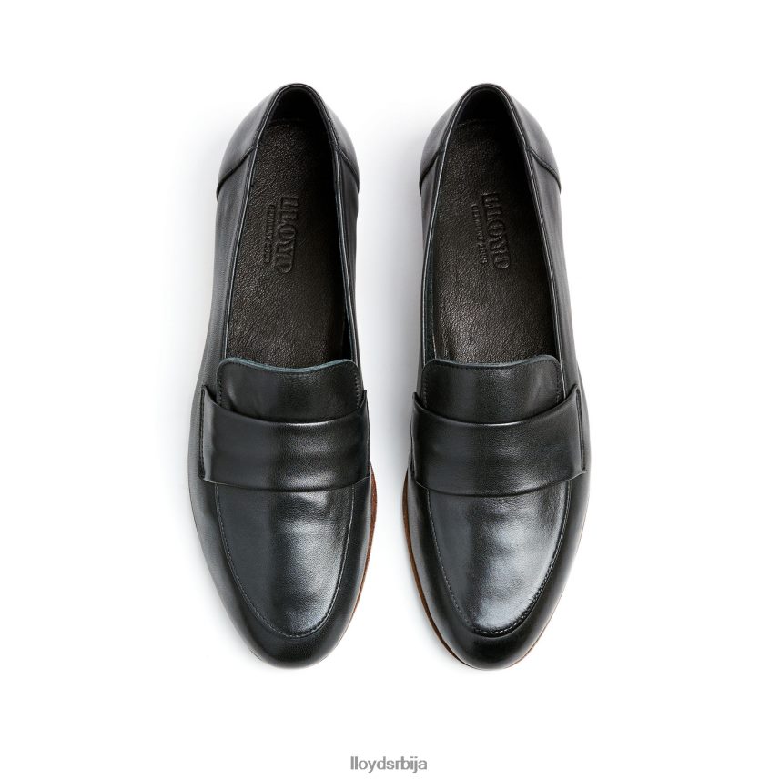 папуче од грубе коже Жене D0806T1005 ципеле црн LLOYD