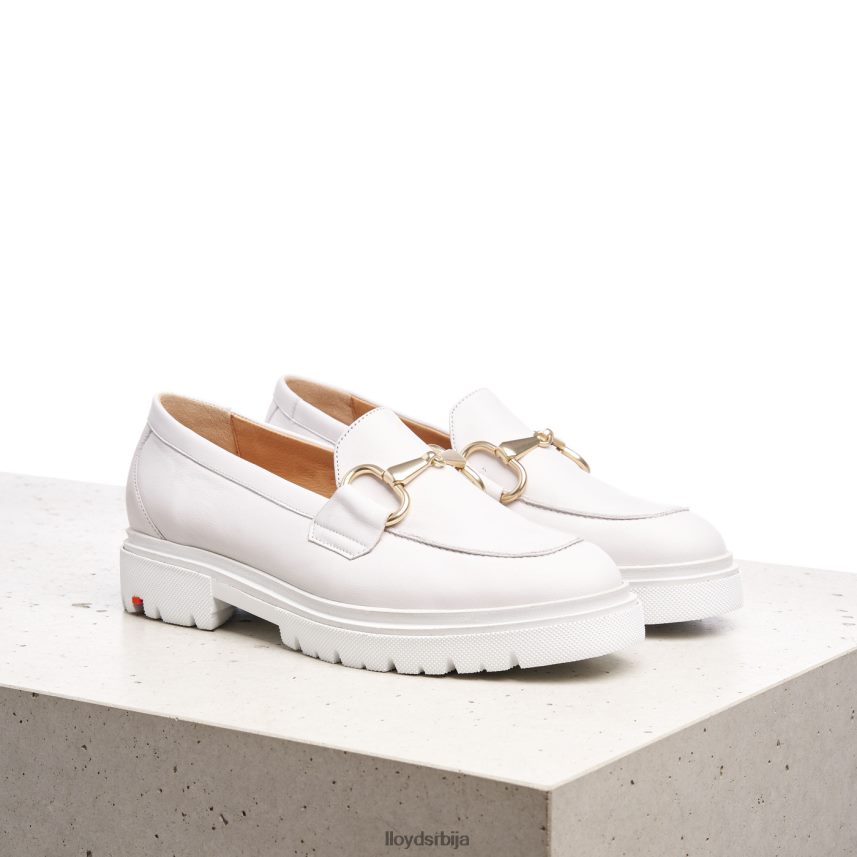 папуче од глатке коже Жене D0806T1011 ципеле бео LLOYD