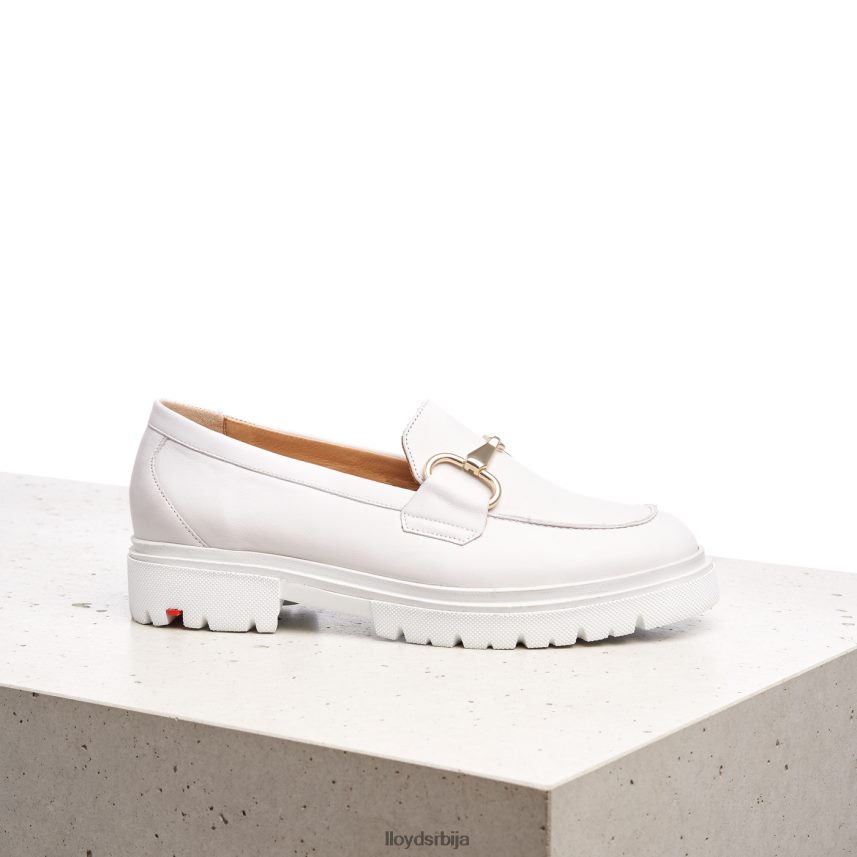 папуче од глатке коже Жене D0806T1011 ципеле бео LLOYD