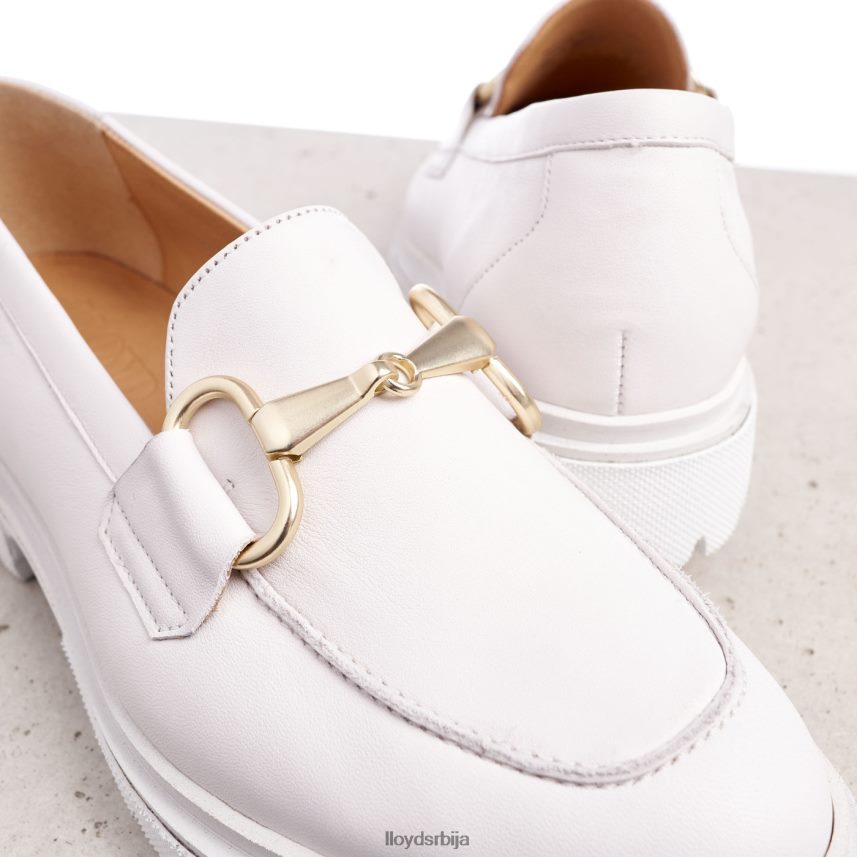 папуче од глатке коже Жене D0806T1011 ципеле бео LLOYD