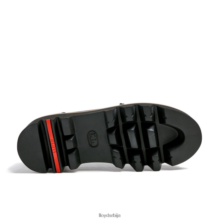 папуче од глатке коже Жене D0806T1018 ципеле црн LLOYD