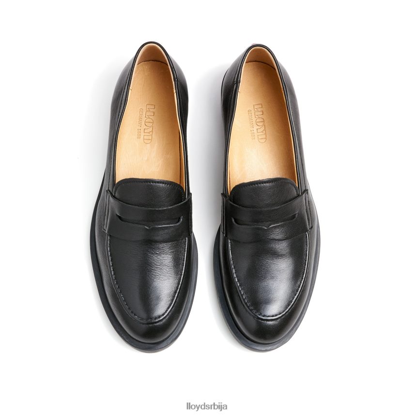 папуче од глатке коже Жене D0806T1025 ципеле црн LLOYD