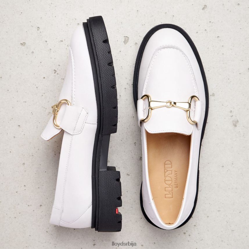 папуче од глатке коже Жене D0806T1034 ципеле бео LLOYD