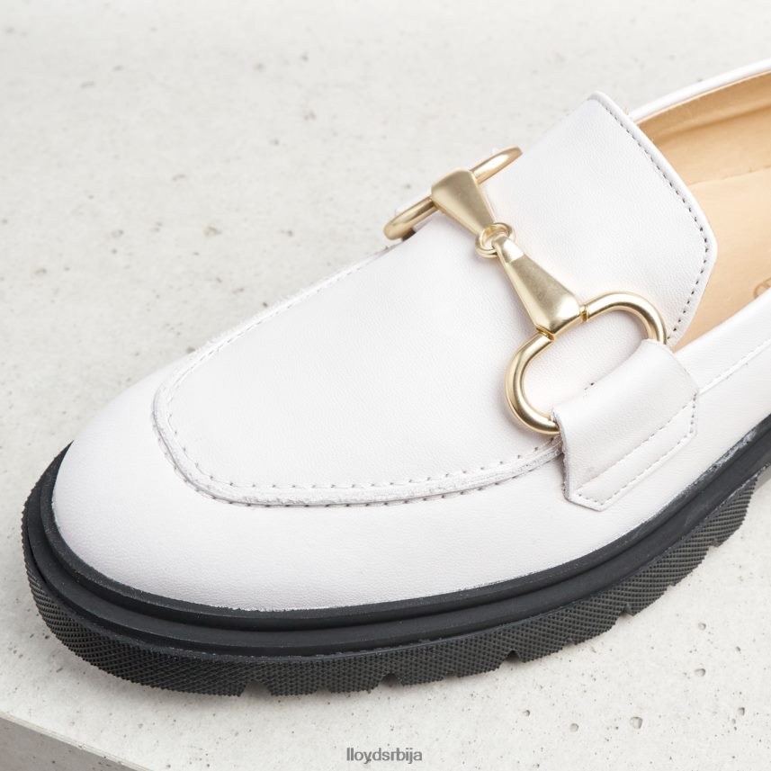 папуче од глатке коже Жене D0806T1034 ципеле бео LLOYD