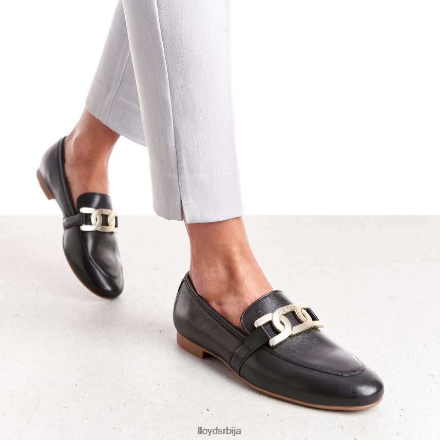 глатка кожна папуча Жене D0806T1039 ципеле црн LLOYD