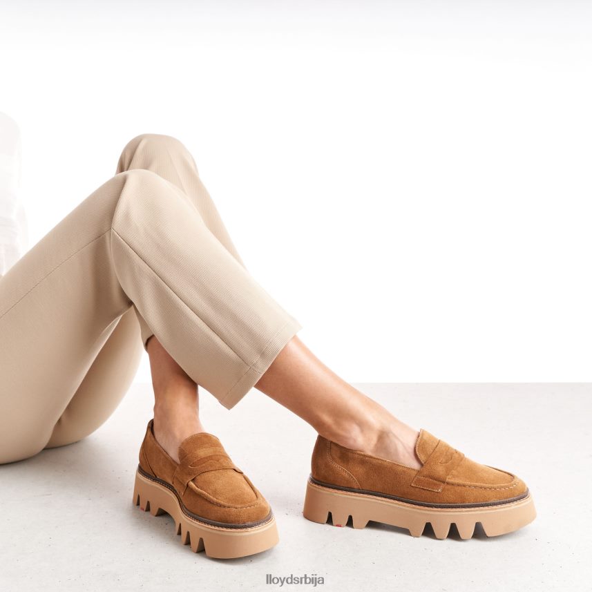 кожне папуче Жене D0806T1055 ципеле браон LLOYD