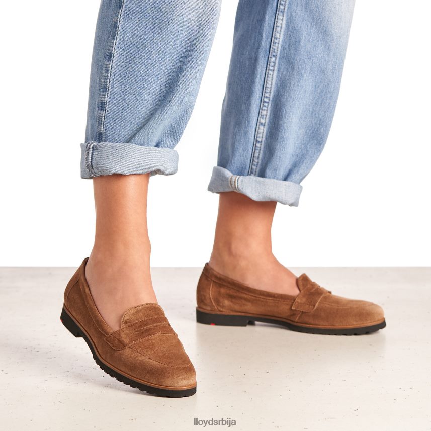 слип на кожној папучи Жене D0806T1148 ципеле браон LLOYD