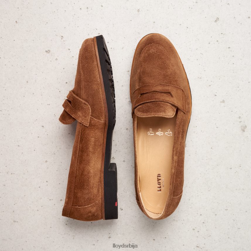 слип на кожној папучи Жене D0806T1148 ципеле браон LLOYD