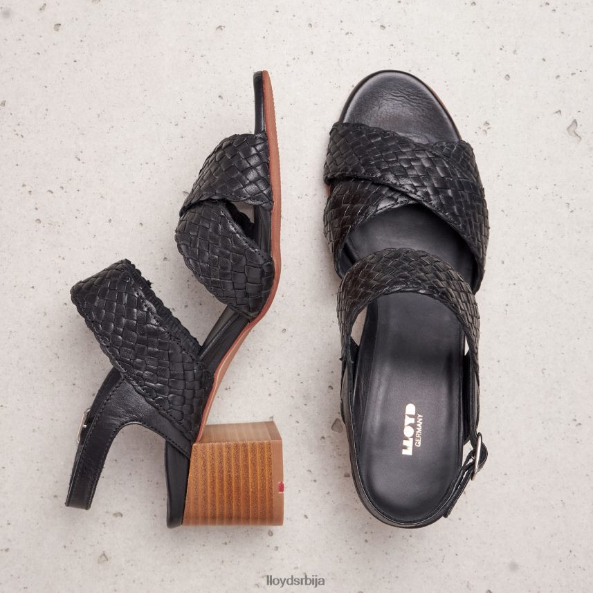 кожне сандале Жене D0806T1201 ципеле црн LLOYD