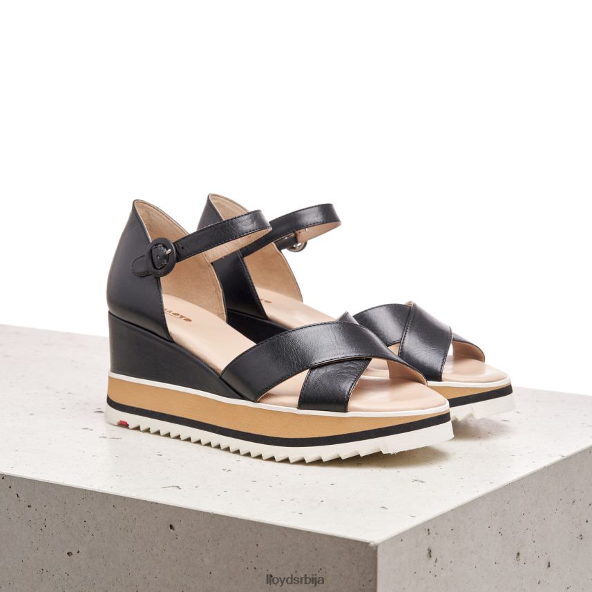 сандале на клин Жене D0806T1208 ципеле црн LLOYD