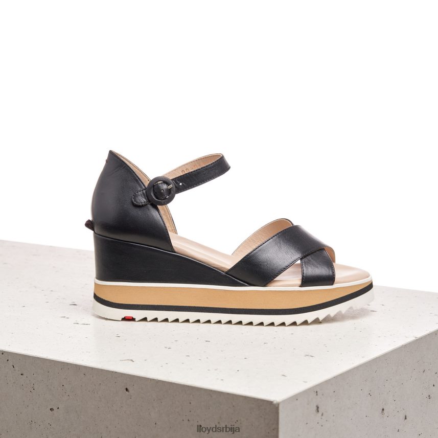 сандале на клин Жене D0806T1208 ципеле црн LLOYD