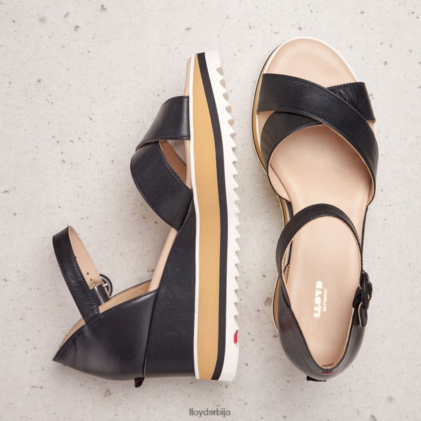 сандале на клин Жене D0806T1208 ципеле црн LLOYD