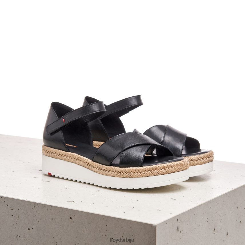 сандале на клин Жене D0806T1242 ципеле црн LLOYD