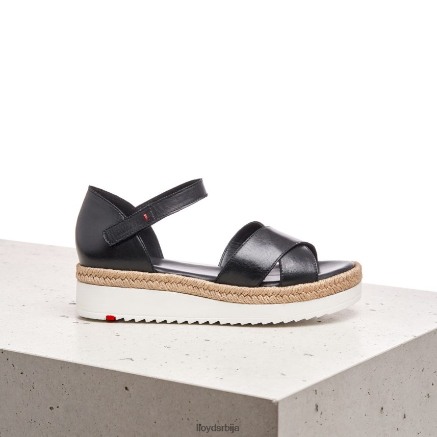 сандале на клин Жене D0806T1242 ципеле црн LLOYD