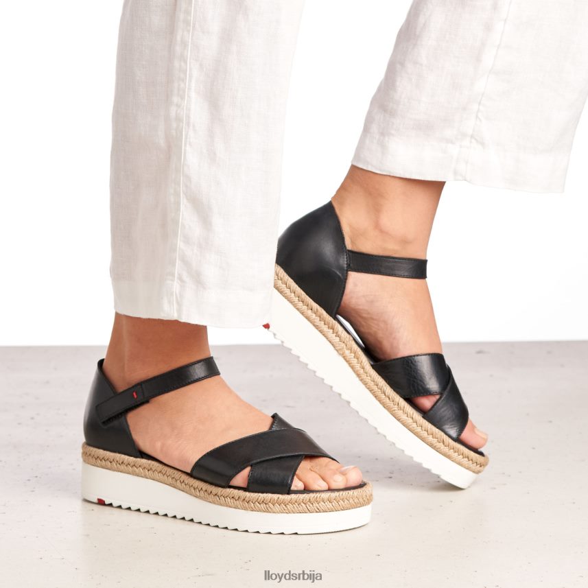 сандале на клин Жене D0806T1242 ципеле црн LLOYD