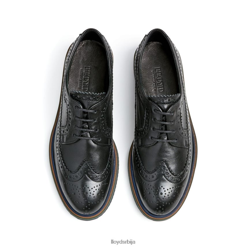 чипкасте кожне полуципеле Жене D0806T1031 ципеле црн LLOYD