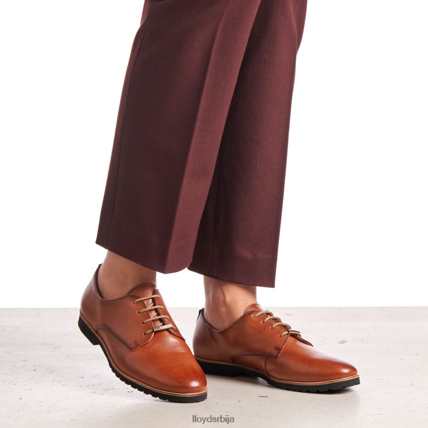 чипкасте кожне полуципеле Жене D0806T1057 ципеле браон LLOYD