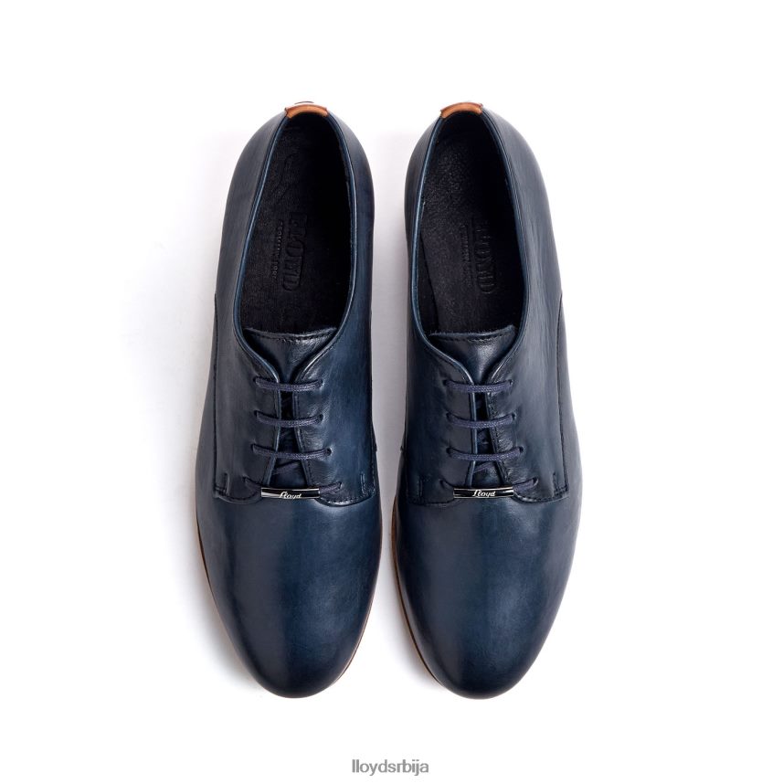 полуципеле од глатке коже од чипке Жене D0806T1066 ципеле Плави LLOYD