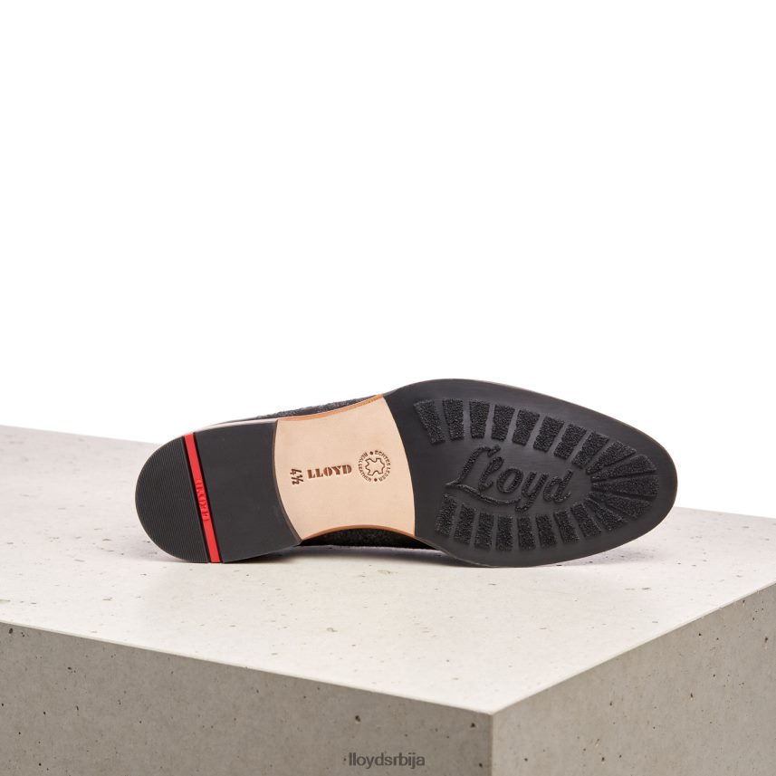 полуципеле од глатке коже од чипке Жене D0806T1076 ципеле црн LLOYD