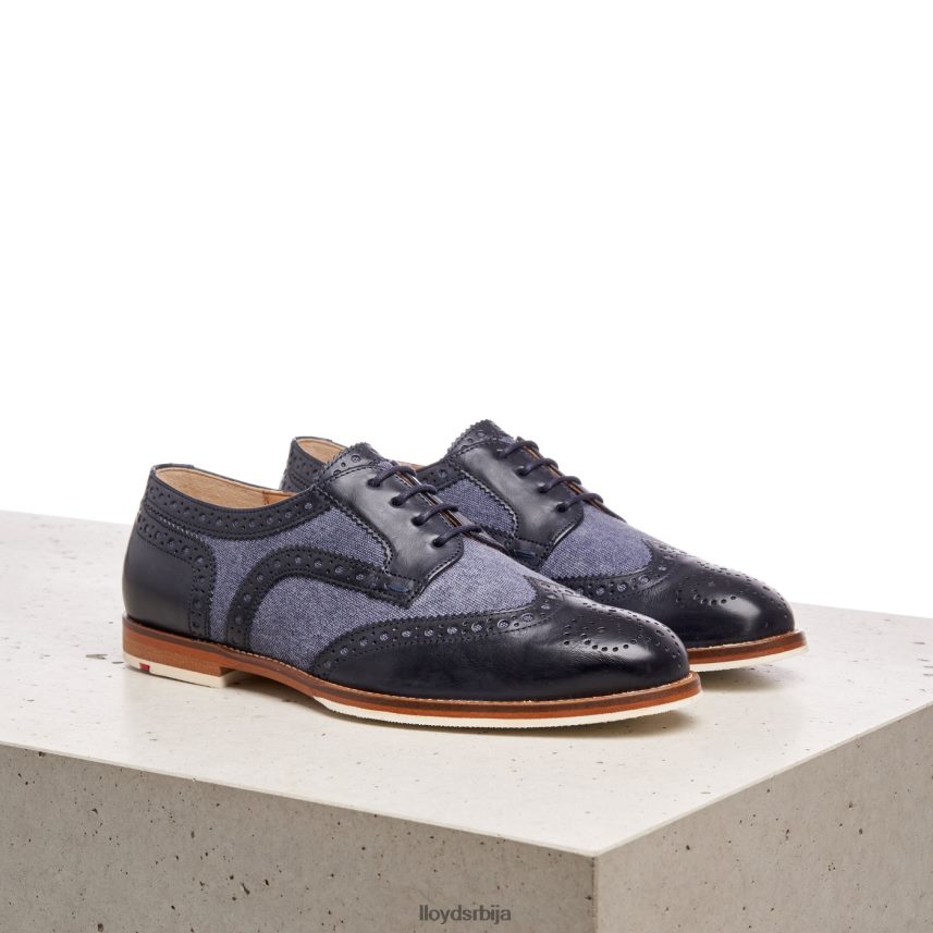 полуципеле од глатке коже са чипком Жене D0806T1086 ципеле Плави LLOYD