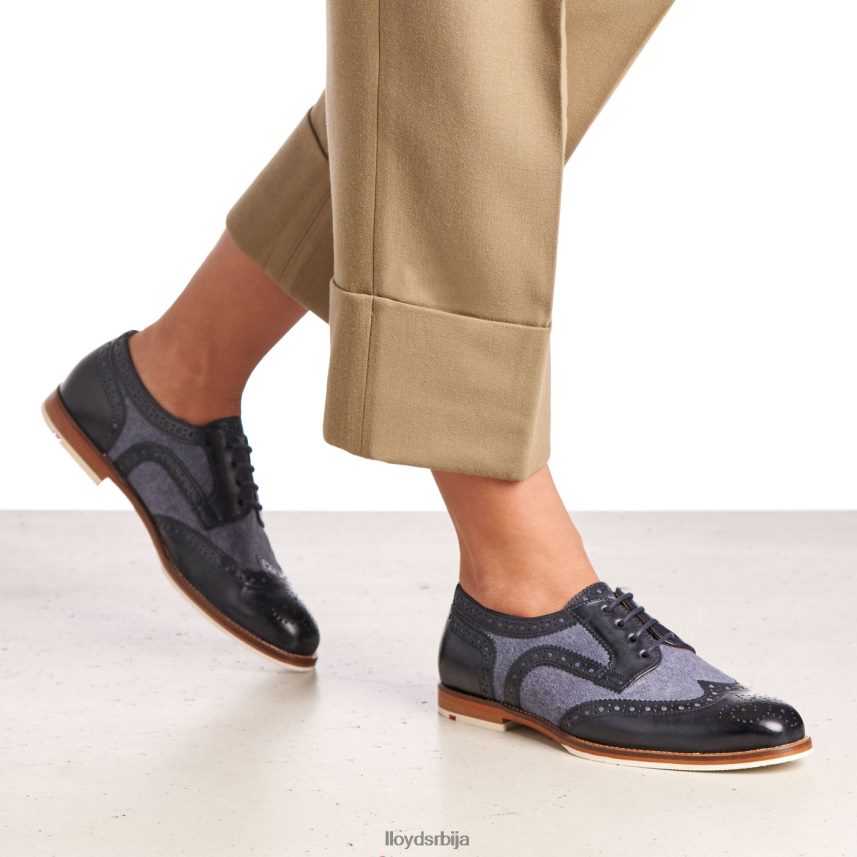 полуципеле од глатке коже са чипком Жене D0806T1086 ципеле Плави LLOYD