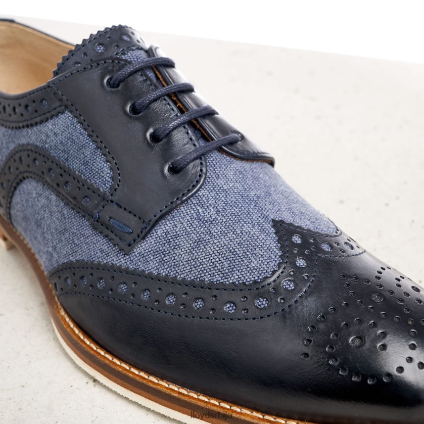 полуципеле од глатке коже са чипком Жене D0806T1086 ципеле Плави LLOYD