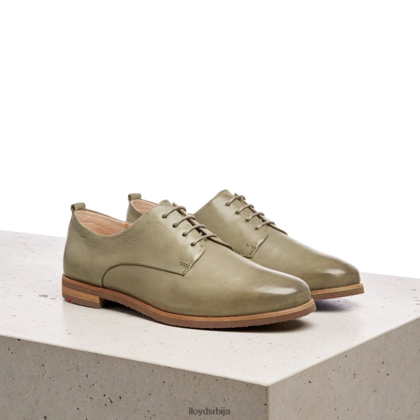 полуципеле од глатке коже од чипке Жене D0806T1098 ципеле зелен LLOYD