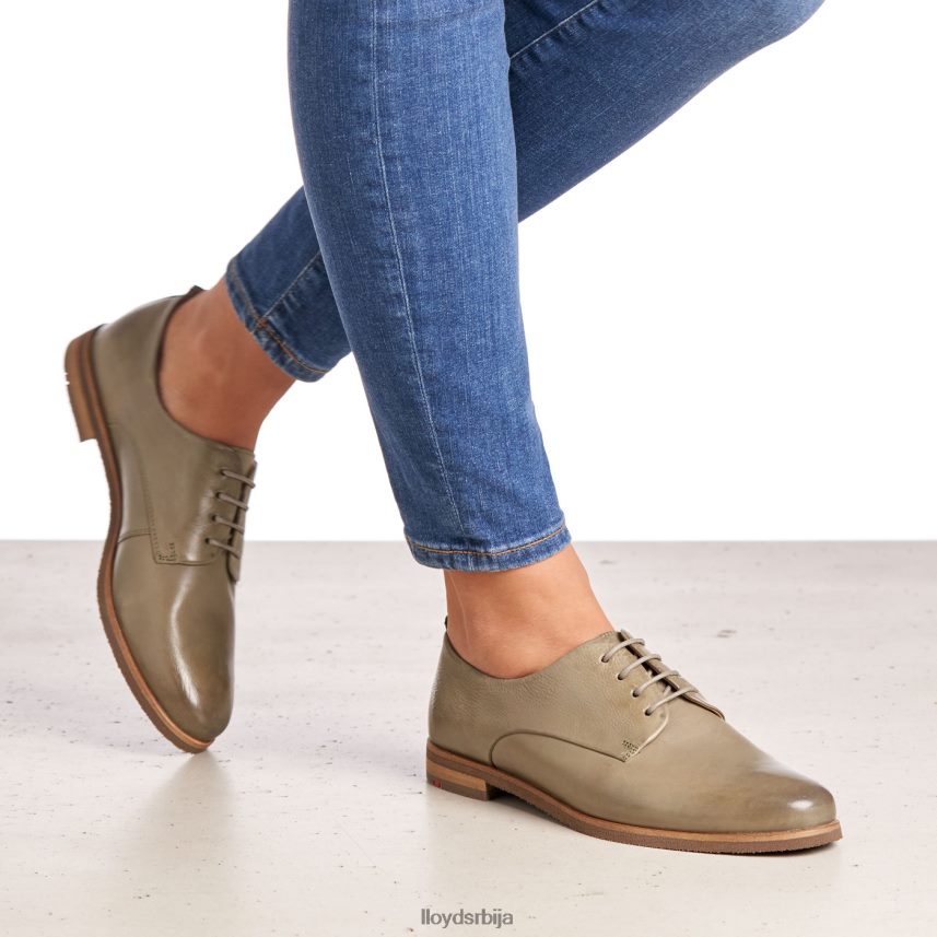 полуципеле од глатке коже од чипке Жене D0806T1098 ципеле зелен LLOYD