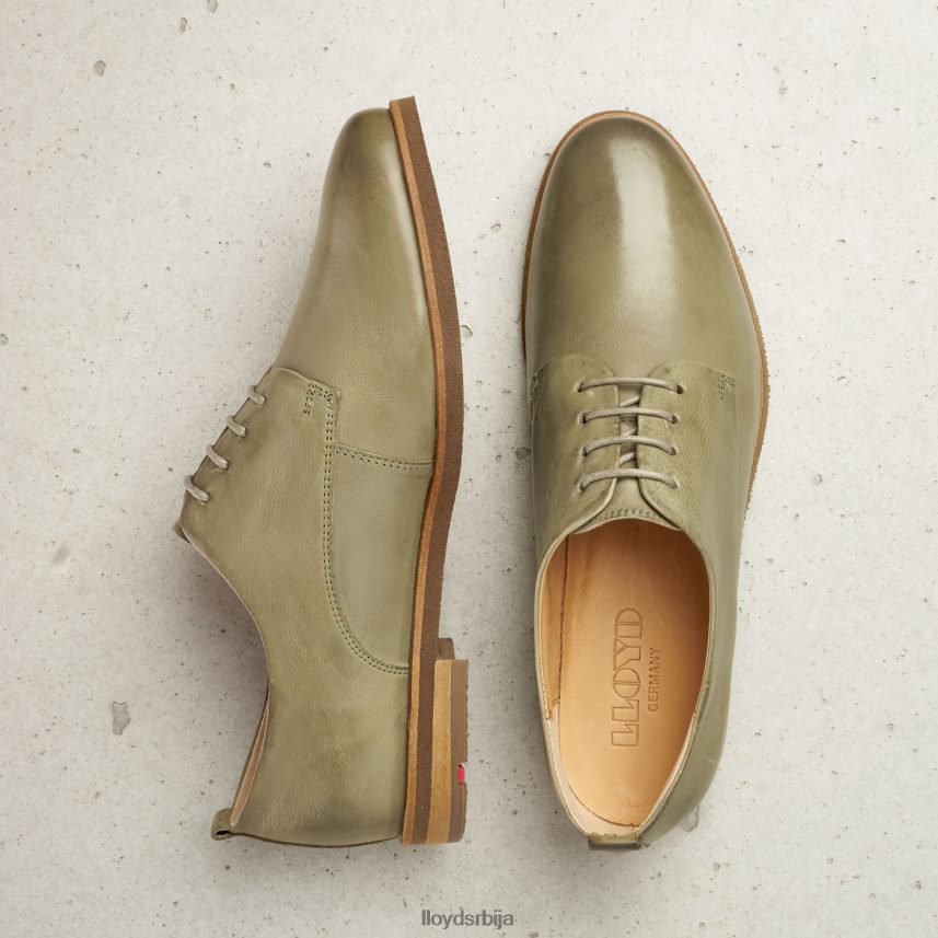 полуципеле од глатке коже од чипке Жене D0806T1098 ципеле зелен LLOYD