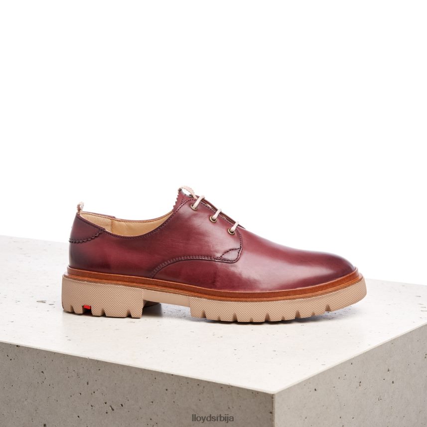 полуципеле од глатке коже од чипке Жене D0806T1181 ципеле црвена LLOYD