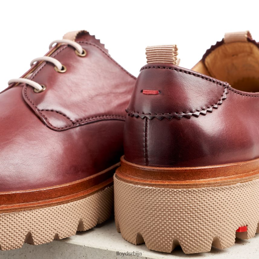 полуципеле од глатке коже од чипке Жене D0806T1181 ципеле црвена LLOYD