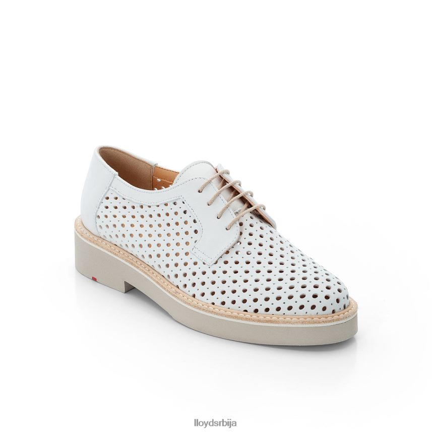 полуципеле од глатке коже са чипком Жене D0806T1184 ципеле бео LLOYD