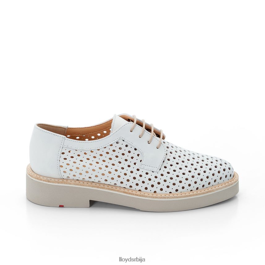 полуципеле од глатке коже са чипком Жене D0806T1184 ципеле бео LLOYD