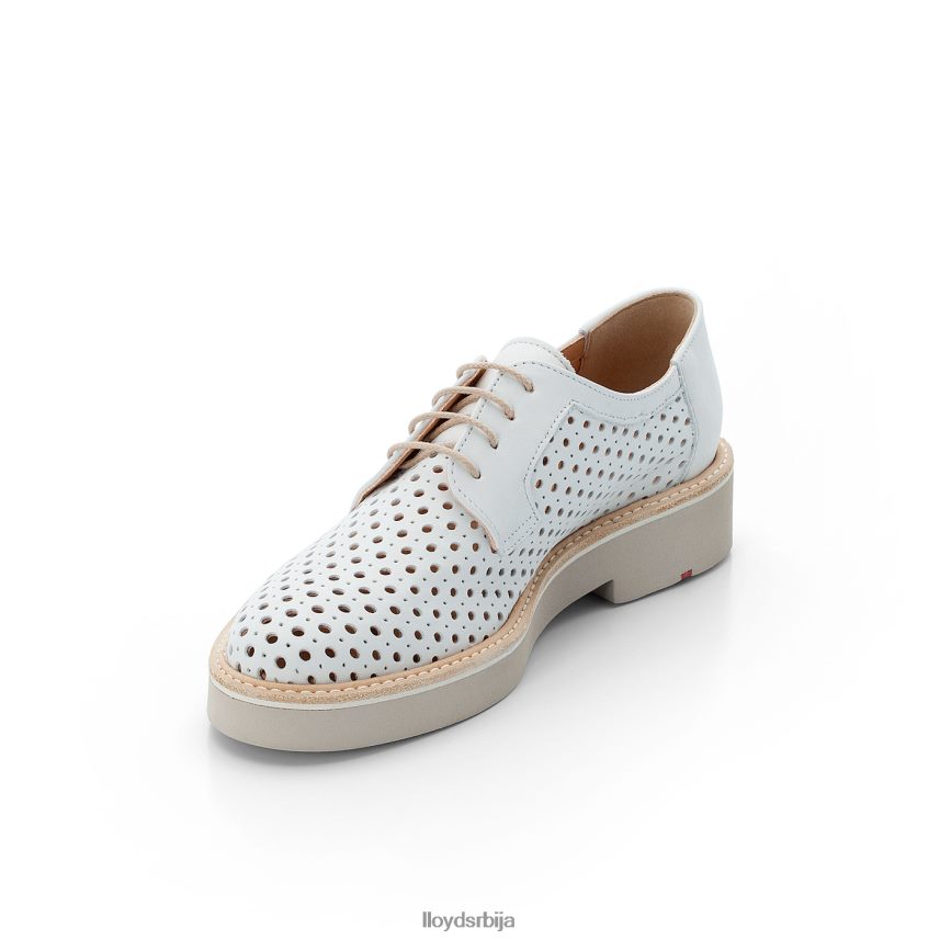 полуципеле од глатке коже са чипком Жене D0806T1184 ципеле бео LLOYD