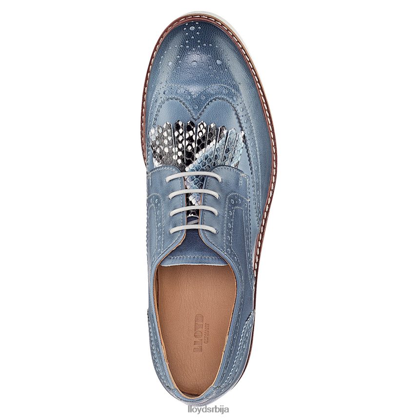 полуципеле од глатке коже од чипке Жене D0806T1189 ципеле Плави LLOYD