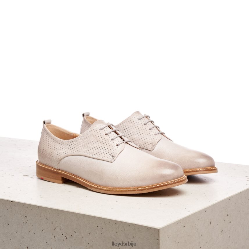 полуципеле од глатке коже са чипком Жене D0806T1190 ципеле сива LLOYD