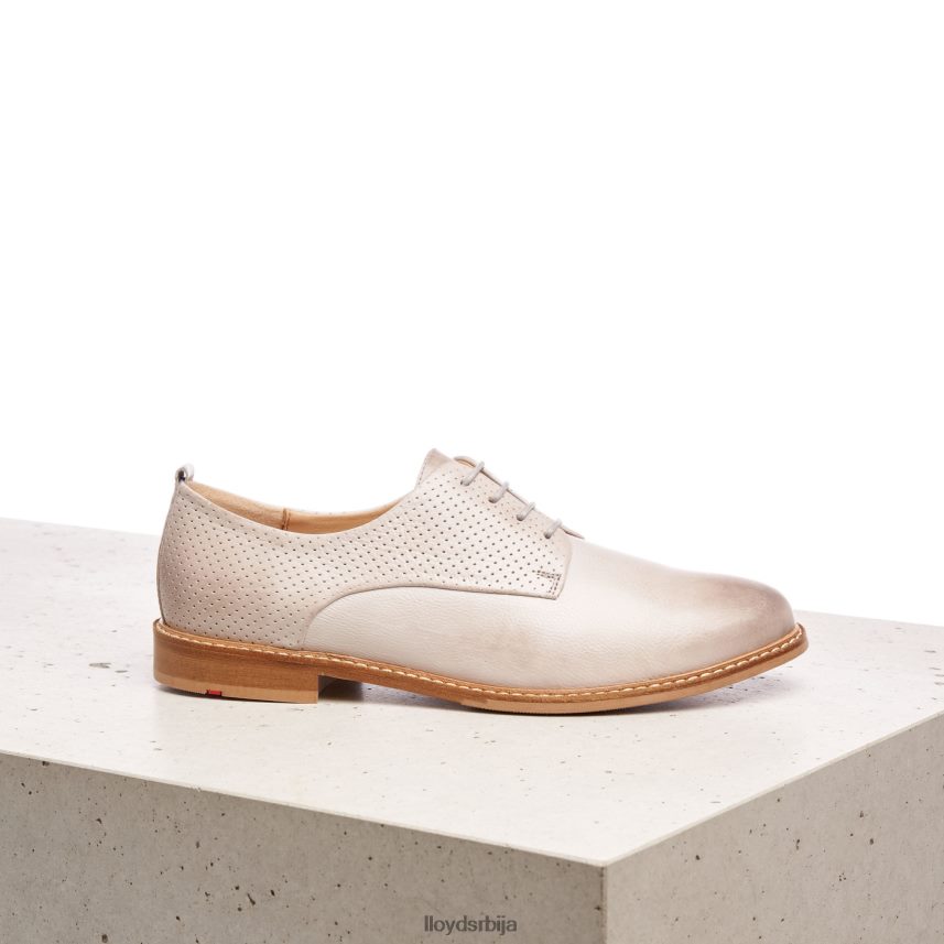 полуципеле од глатке коже са чипком Жене D0806T1190 ципеле сива LLOYD