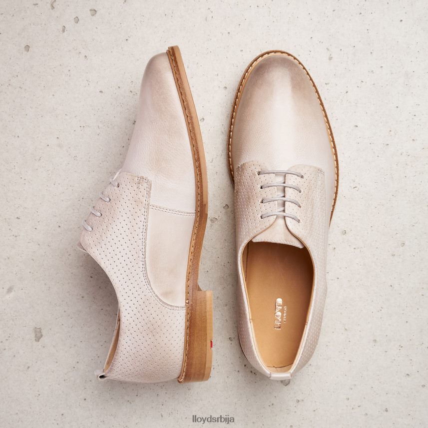 полуципеле од глатке коже са чипком Жене D0806T1190 ципеле сива LLOYD