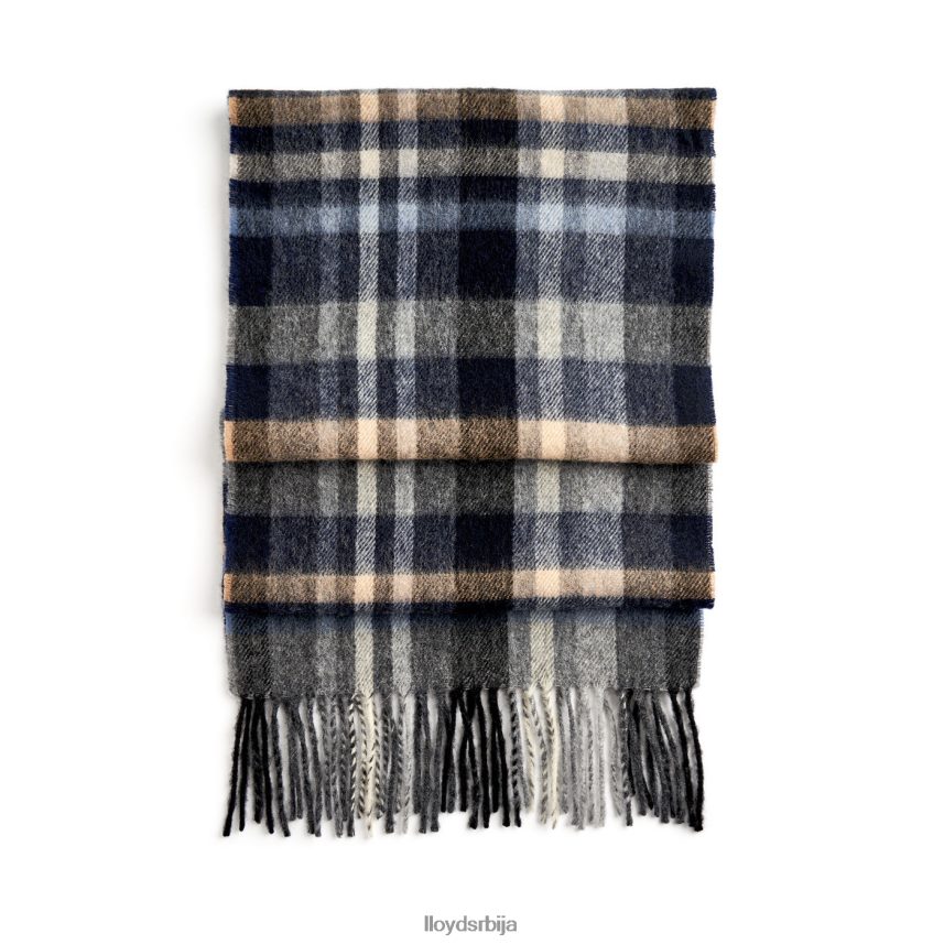 вунени/кашмирски шал мушкарци D0806T694 Прибор Плави LLOYD