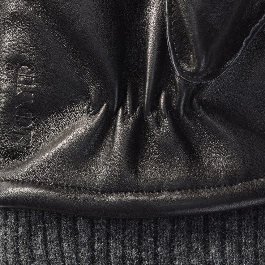 рукавице од овчије коже мушкарци D0806T705 Прибор црн LLOYD